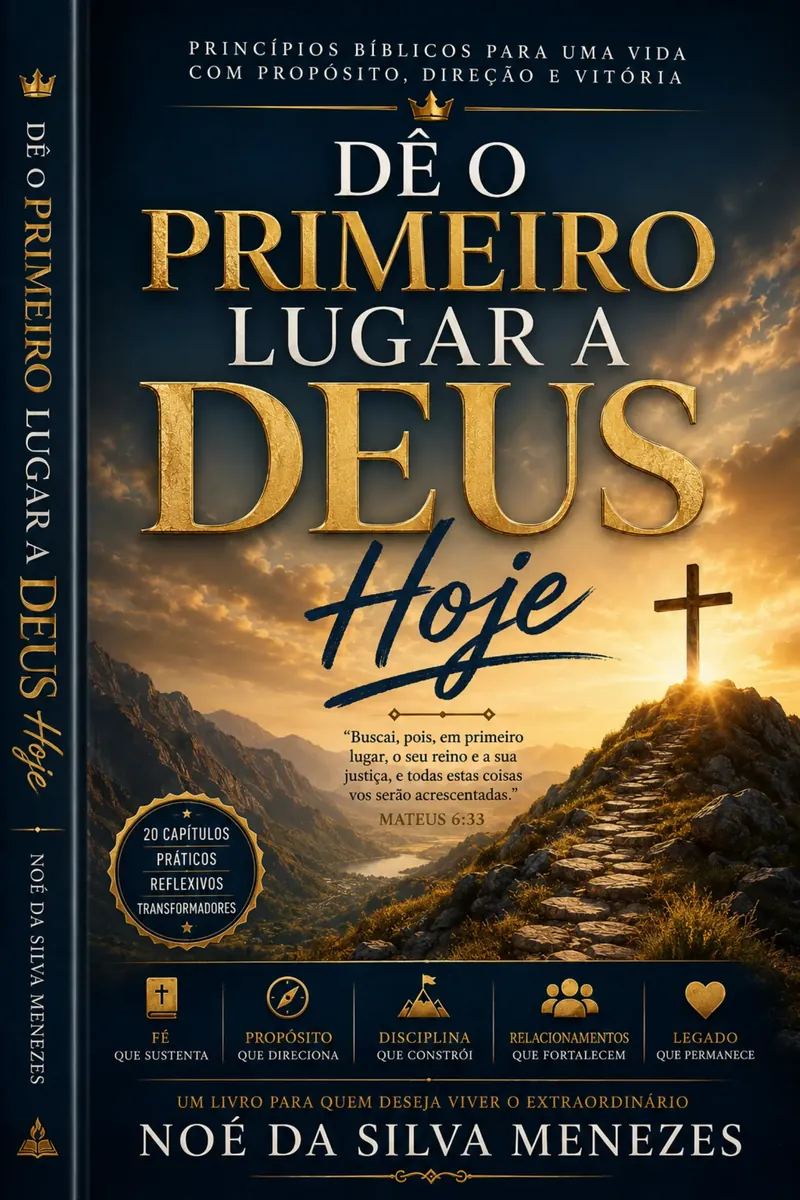 Capa do livro Dê o Primeiro Lugar a Deus Hoje, de Noé da Silva Menezes.