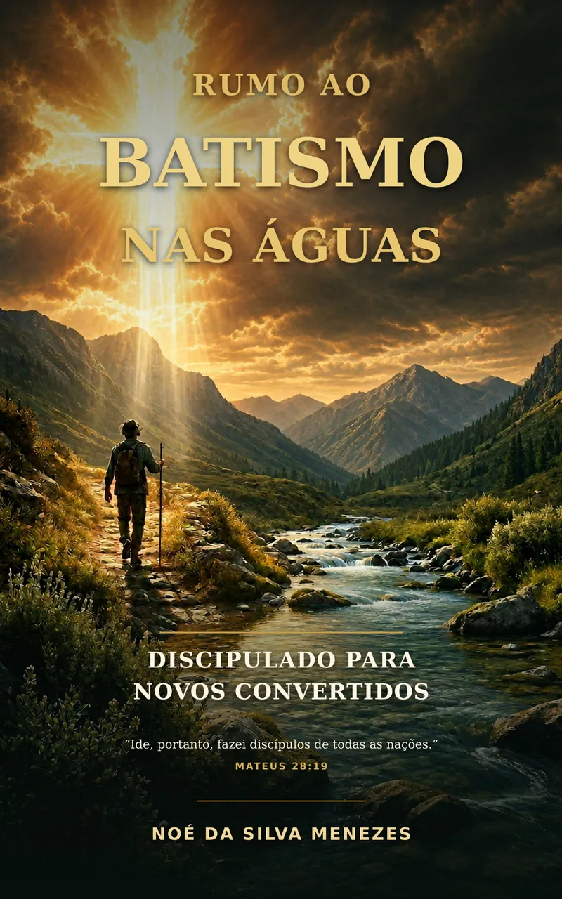 Capa do livro Rumo ao Batismo nas Águas, de Noé da Silva Menezes.